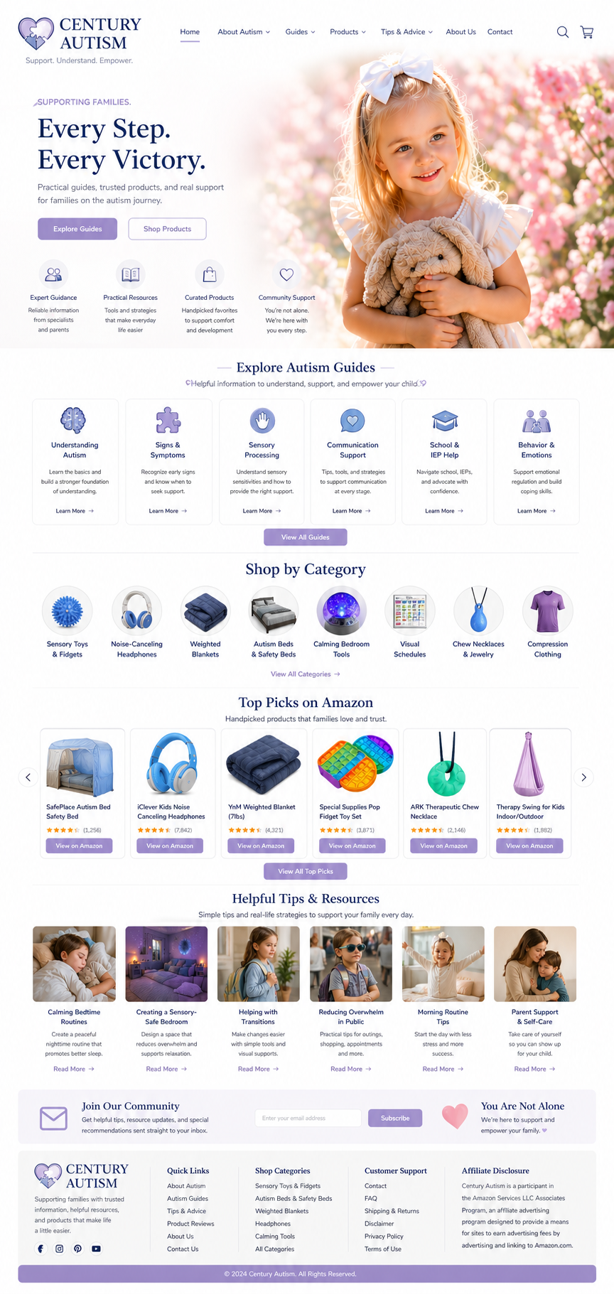 Century Autism homepage