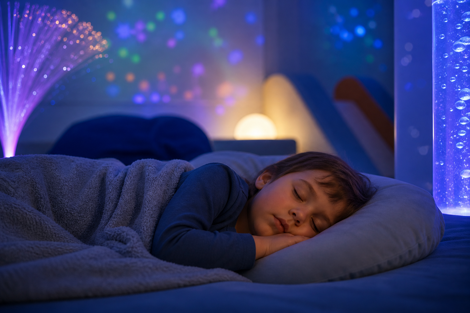 sleep support tips sensory room child sleeping peacefully